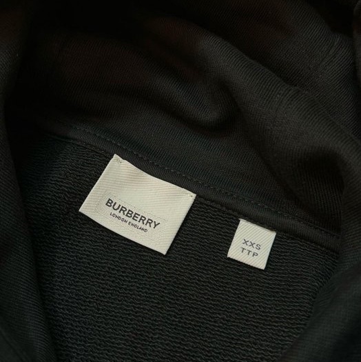 BURBERRY英國黑色連帽衛衣XXS-7