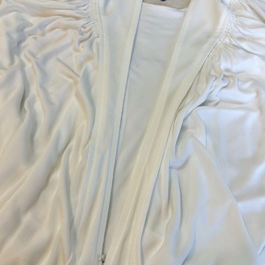 BURBERRY 英國黑標白色褶飾裁片平織上衣UK6-11