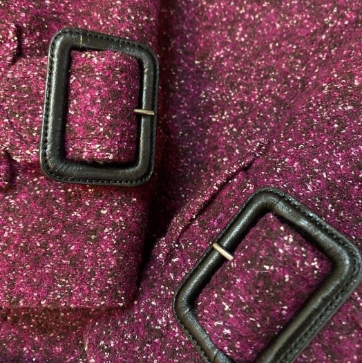 BURBERRY LONDON莓紫紅洋裝大衣38-8