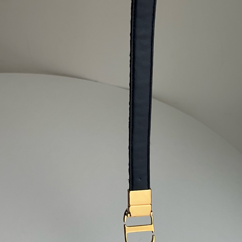 Dior 經典雙面老花皮帶 CD logo(藍）-13