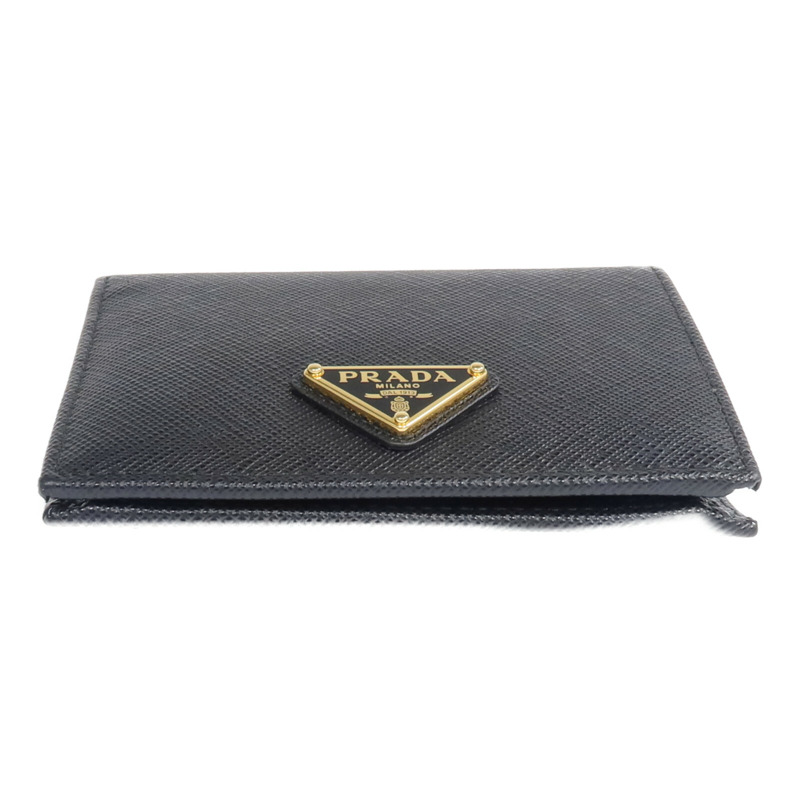 PRADA Saffiano皮革Fold Wallet金扣錢包-5