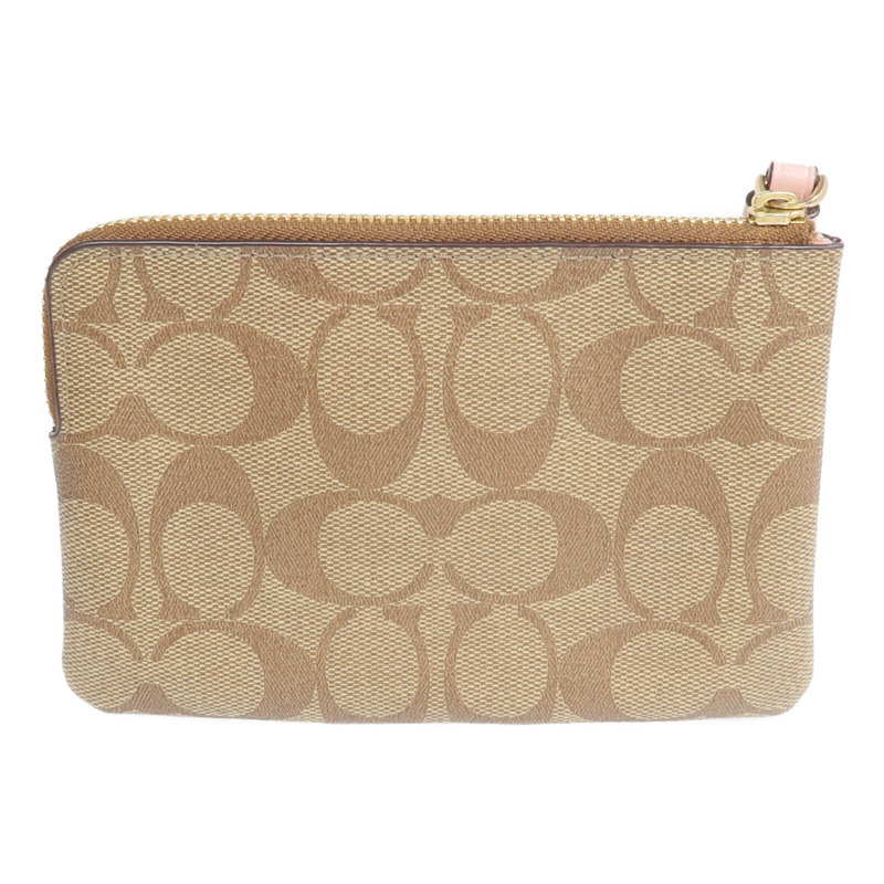 COACH 塗層帆布Pouch金扣錢包-1