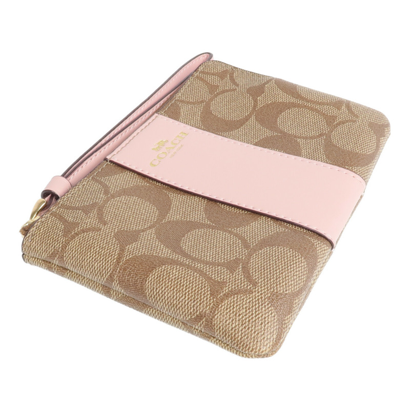 COACH 塗層帆布Pouch金扣錢包-3