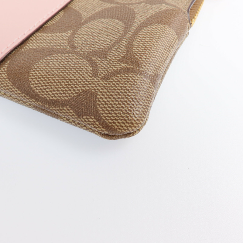 COACH 塗層帆布Pouch金扣錢包-6