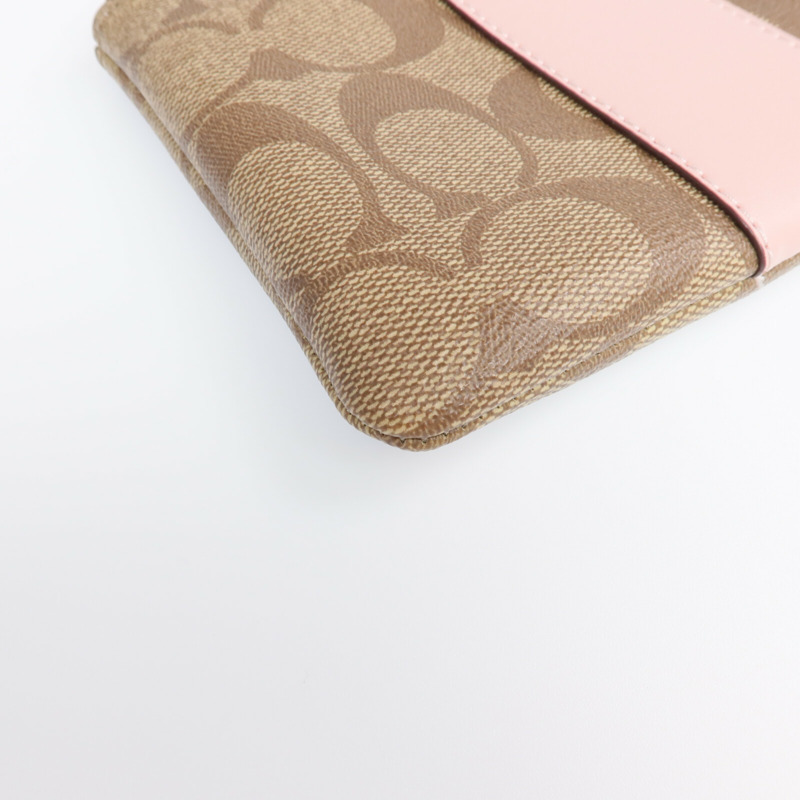 COACH 塗層帆布Pouch金扣錢包-7