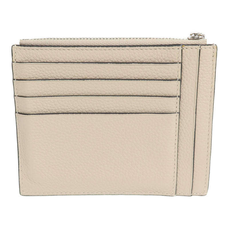 LOEWE 牛皮皮革Card Case銀扣卡片套-1