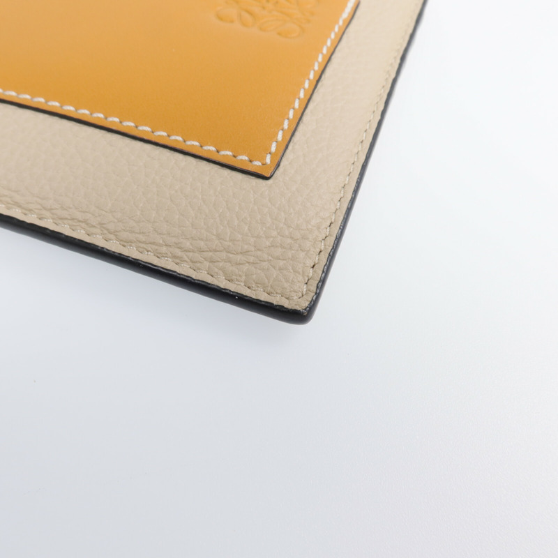 LOEWE 牛皮皮革Card Case銀扣卡片套-6