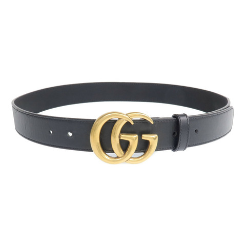 GUCCI 牛皮皮革GG Marmont Belt金扣皮帶