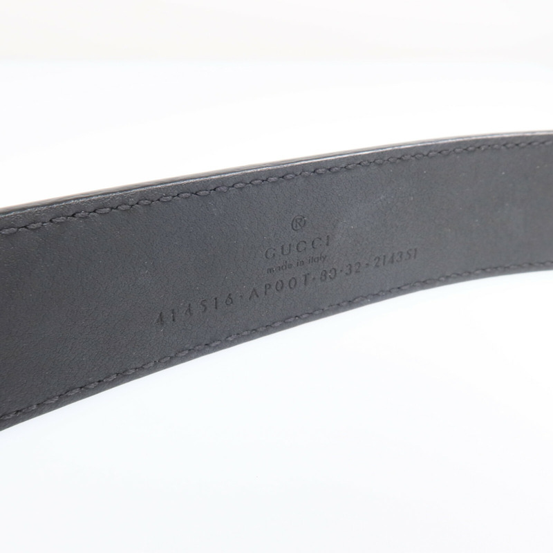 GUCCI 牛皮皮革GG Marmont Belt金扣皮帶-6