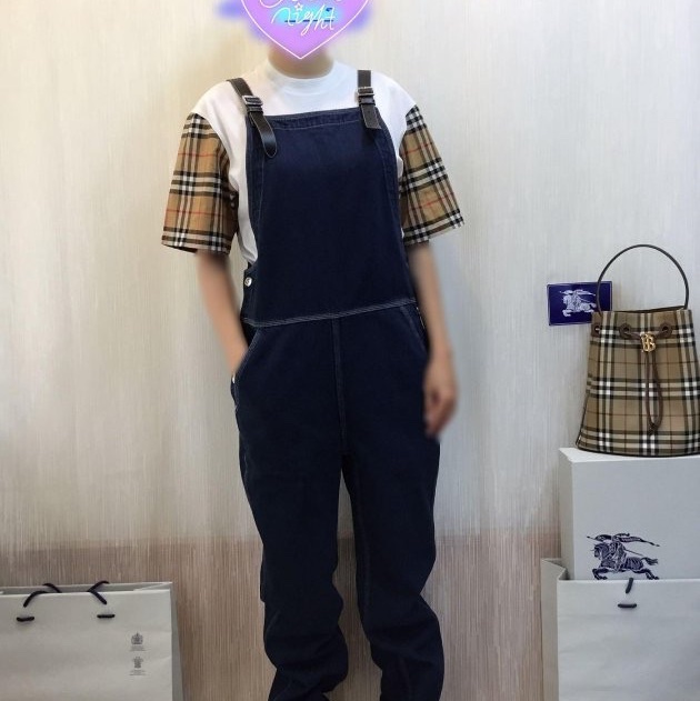BURBERRY英國黑標牛仔連身褲UK8-1