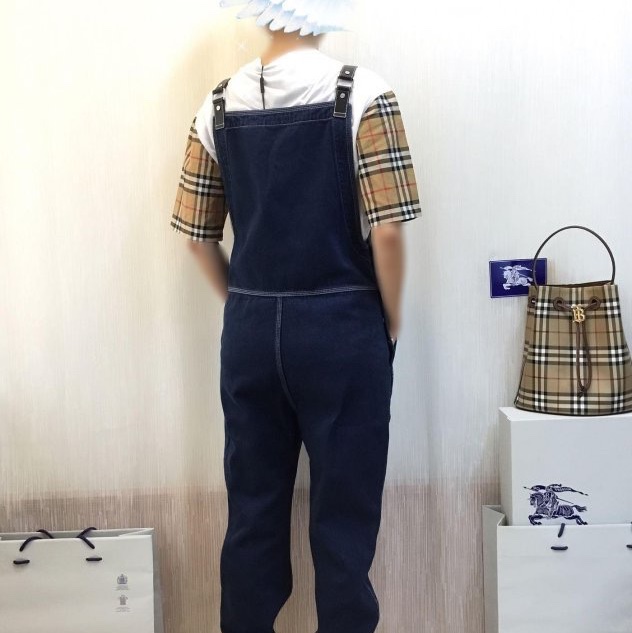 BURBERRY英國黑標牛仔連身褲UK8-2