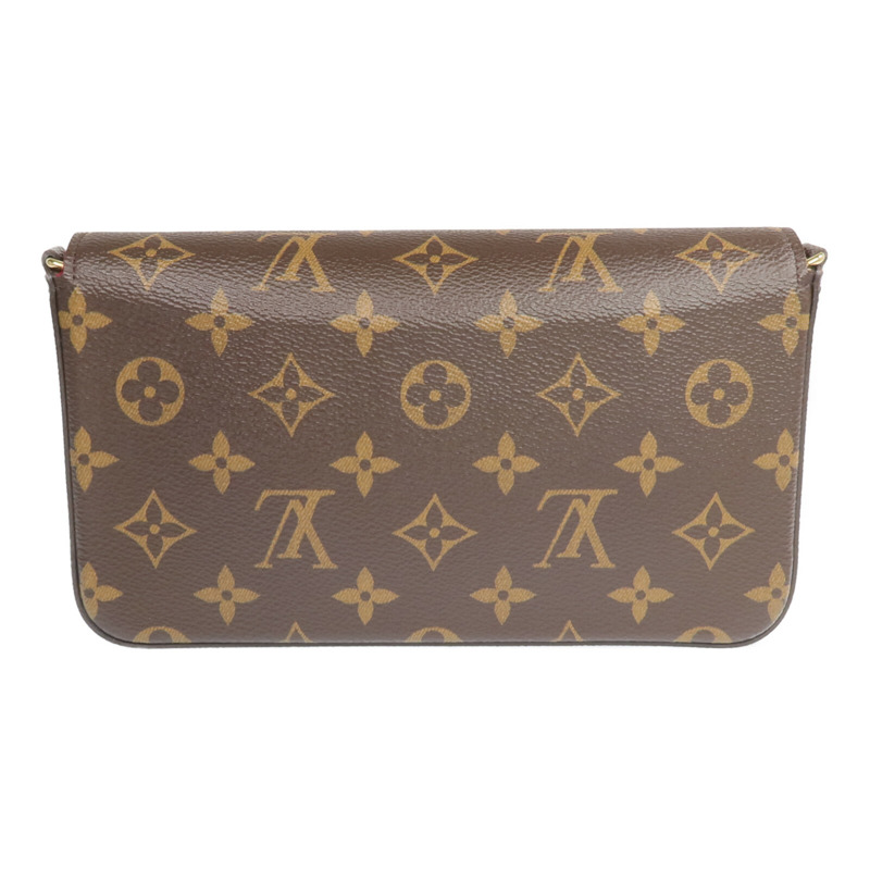 LOUIS VUITTON Monogram Felicie Pochette金扣鏈帶肩背袋-1