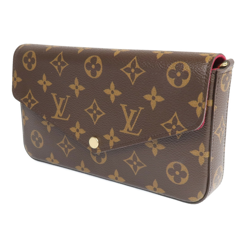 LOUIS VUITTON Monogram Felicie Pochette金扣鏈帶肩背袋-2