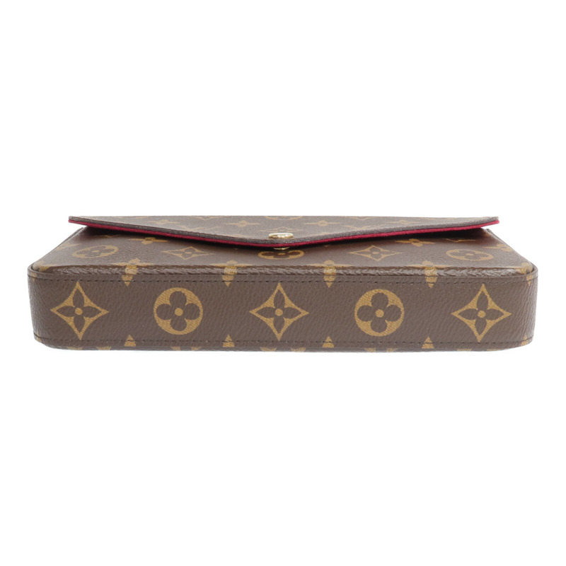 LOUIS VUITTON Monogram Felicie Pochette金扣鏈帶肩背袋-3