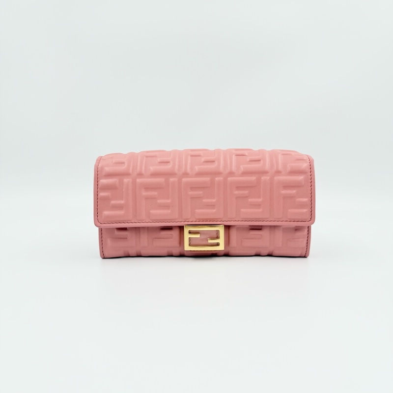 FENDI- 粉色納帕小羊皮Baguette配飾鏈WOC-1