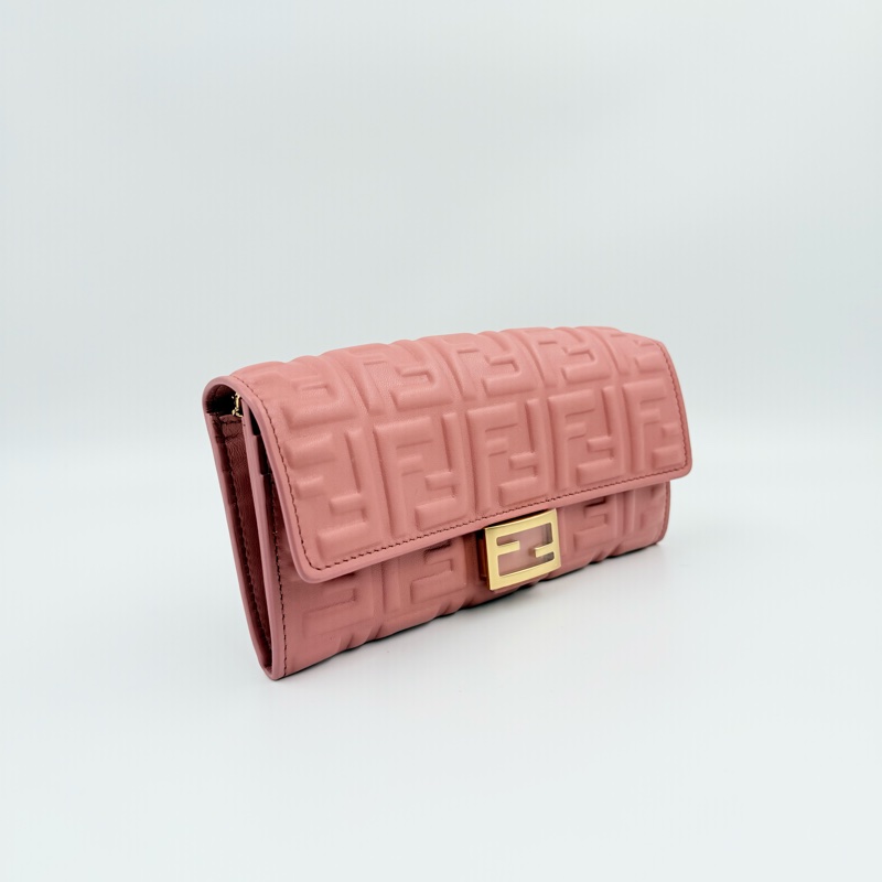 FENDI- 粉色納帕小羊皮Baguette配飾鏈WOC-3