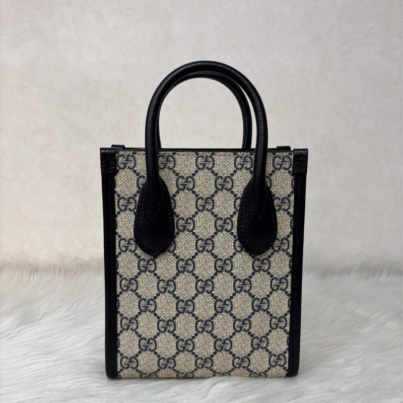 GUCCI 671623 Mini tote bag GG 字紋 老花 手提包 斜背包 琴譜包-4