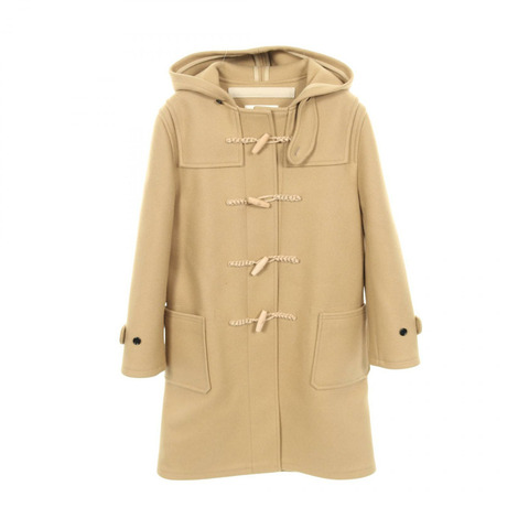 CELINE 羊毛米色帶帽大衣 #36 二手女款
