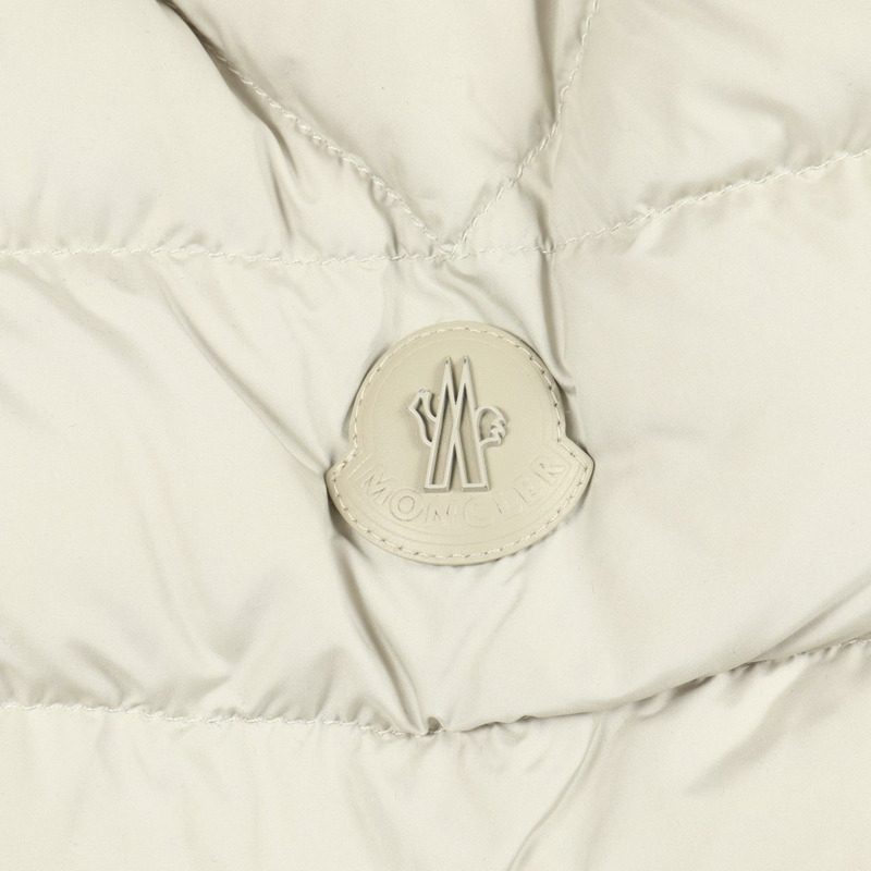 MONCLER ARNEB 帶帽羽絨服，米色，2號，二手女款-5