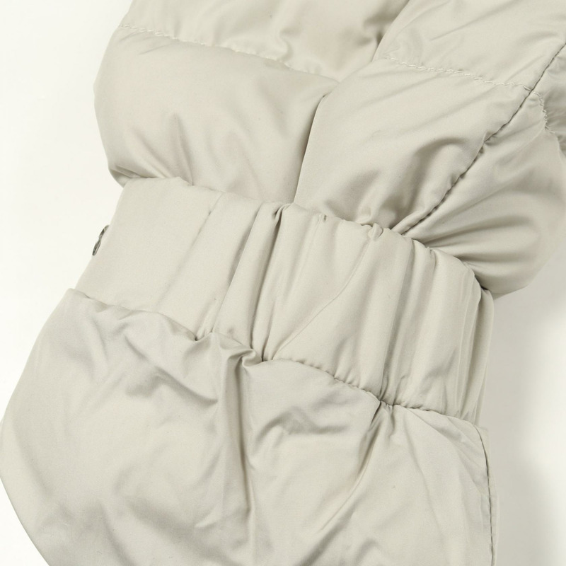 MONCLER ARNEB 帶帽羽絨服，米色，2號，二手女款-6