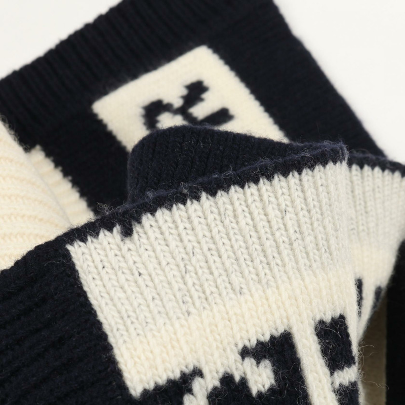 Christian DIOR MARINIERE 羊毛羊絨開襟衫，米色/海軍藍，#36，二手女款-5