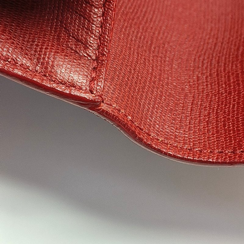 YSL CHYC Y LIGNE紅色牛皮手拿包金色五金-10