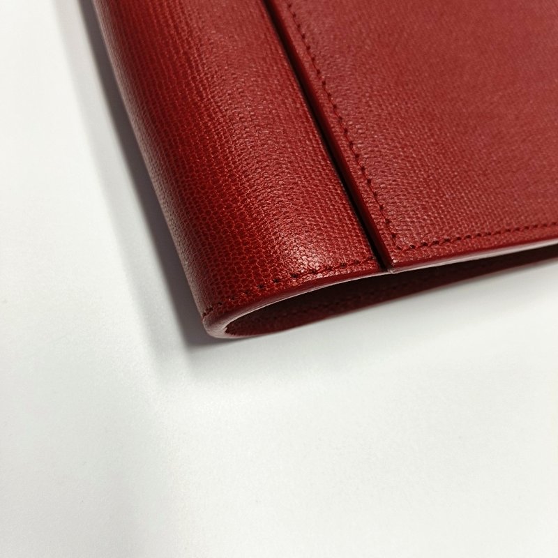 YSL CHYC Y LIGNE紅色牛皮手拿包金色五金-11