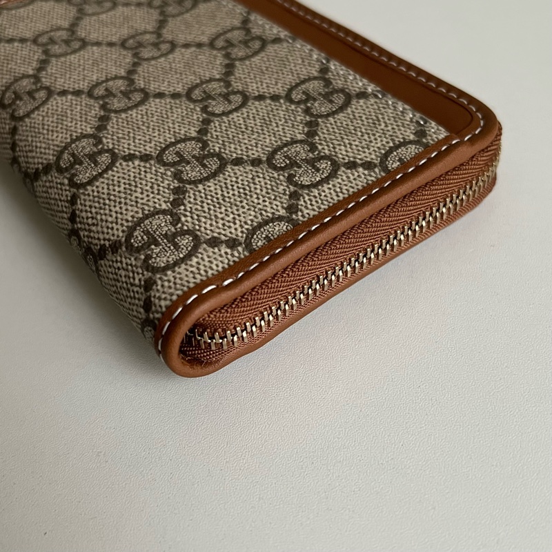 GUCCI GG 老花拉鍊卡夾零錢包-5