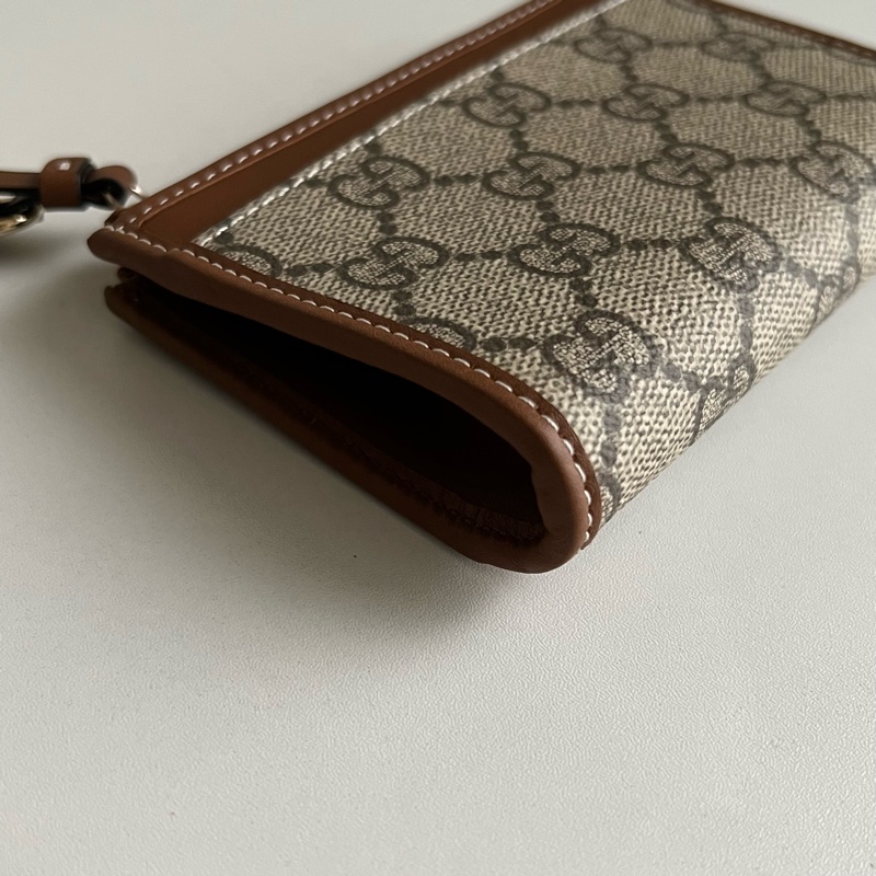 GUCCI GG 老花拉鍊卡夾零錢包-6