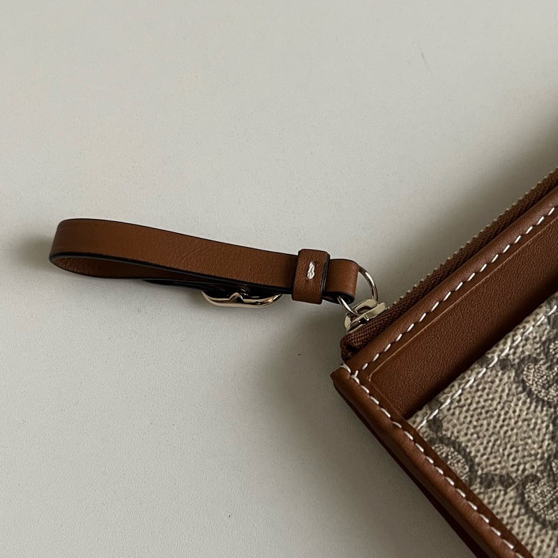 GUCCI GG 老花拉鍊卡夾零錢包-7