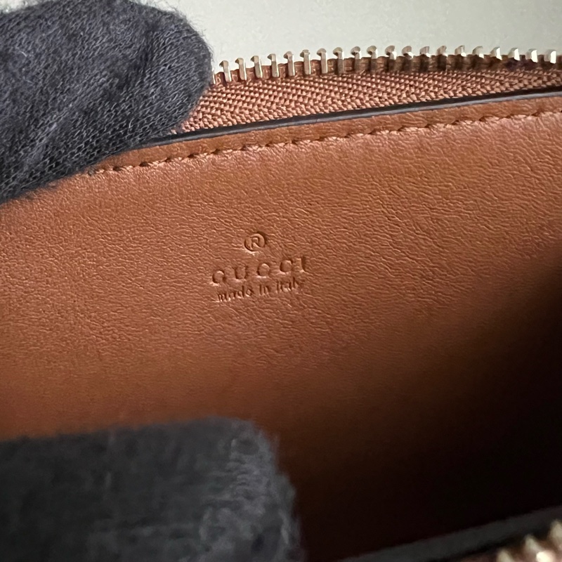 GUCCI GG 老花拉鍊卡夾零錢包-14