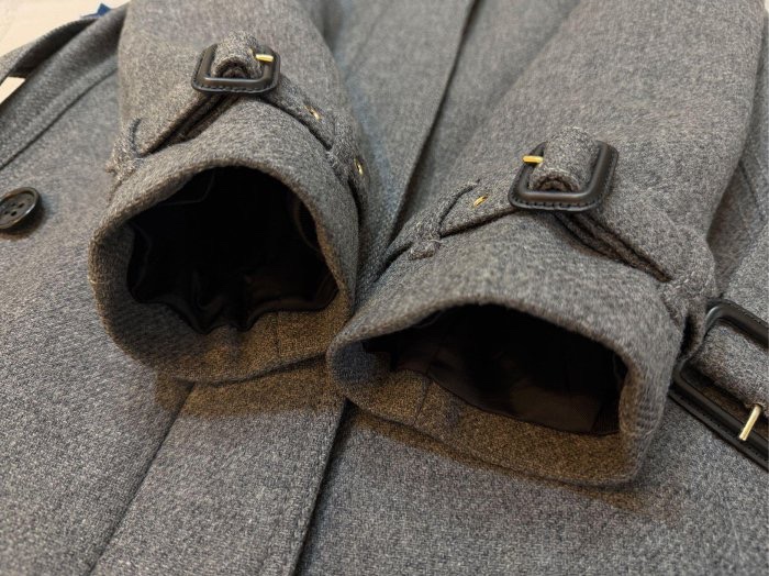 BURBERRY英國灰色羊毛大衣UK10-5