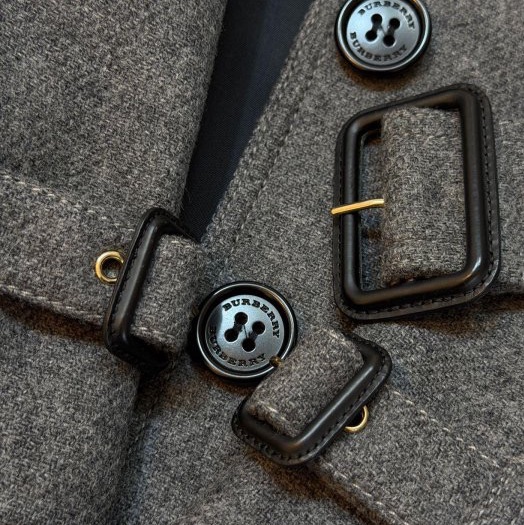 BURBERRY英國灰色羊毛大衣UK10-6