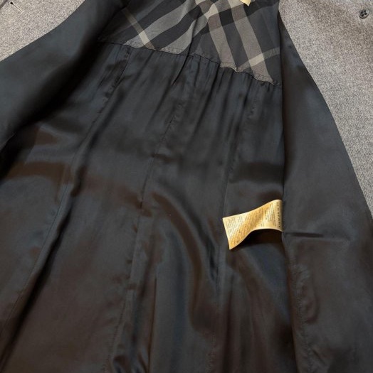 BURBERRY英國灰色羊毛大衣UK10-10