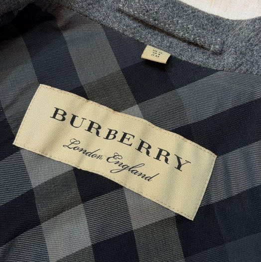 BURBERRY英國灰色羊毛大衣UK10-11