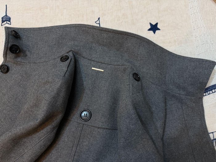 BURBERRY英國灰色羊毛大衣UK6-8