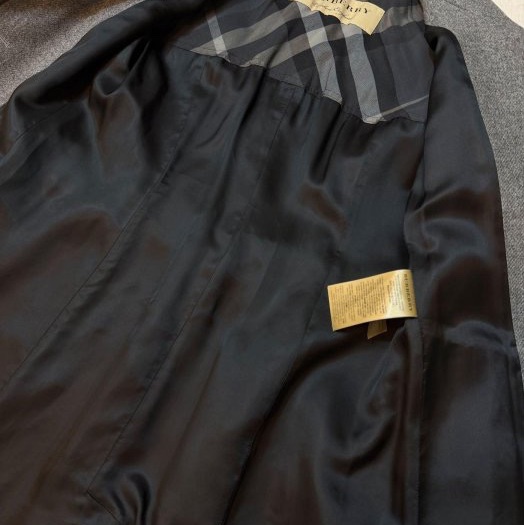 BURBERRY英國灰色羊毛大衣UK6-10