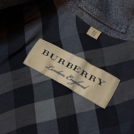 BURBERRY英國灰色羊毛大衣UK6-11