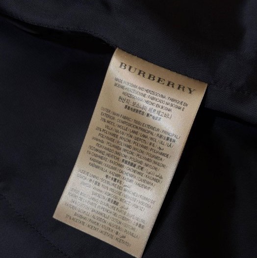 BURBERRY英國灰色羊毛大衣UK6-12