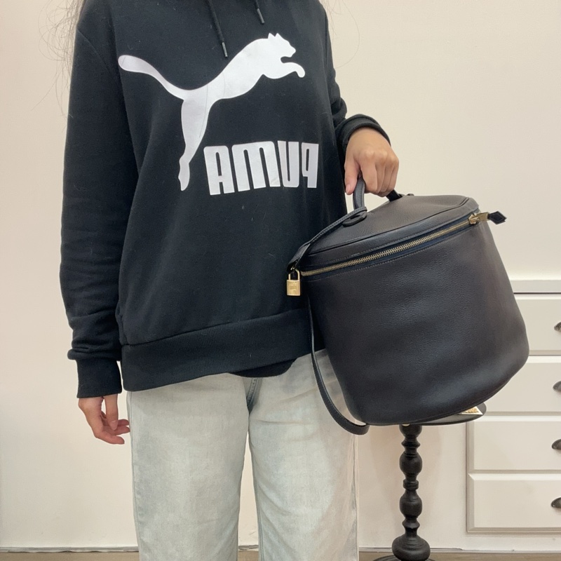 Hermès 中古黑色手提化妝包-3