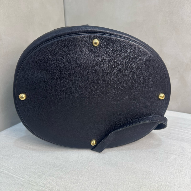 Hermès 中古黑色手提化妝包-6