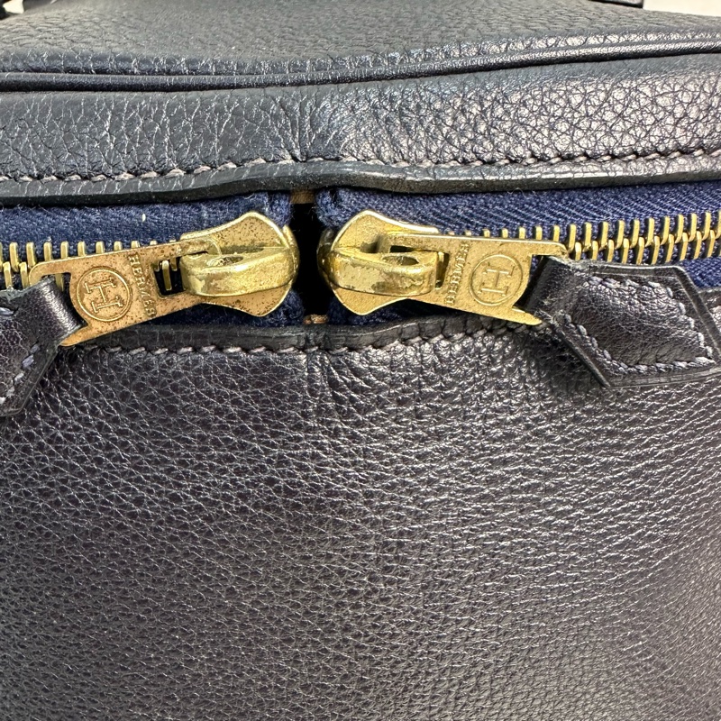 Hermès 中古黑色手提化妝包-7