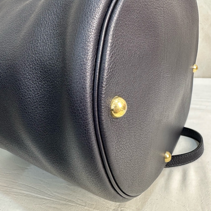 Hermès 中古黑色手提化妝包-13