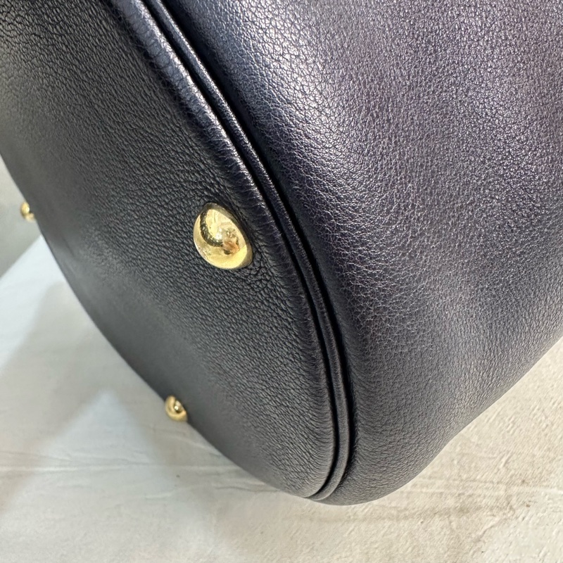Hermès 中古黑色手提化妝包-14