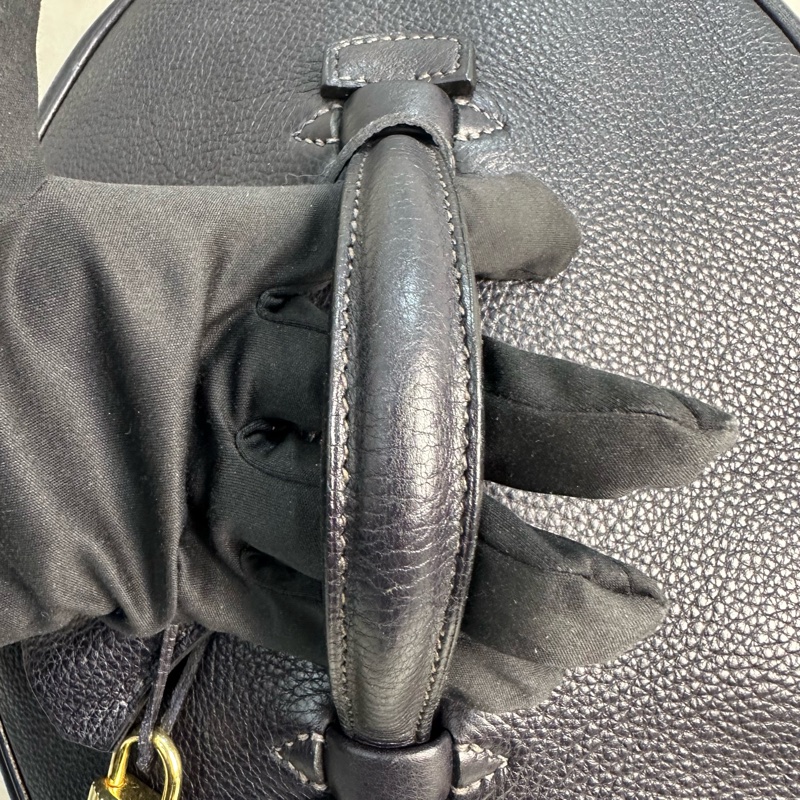 Hermès 中古黑色手提化妝包-15