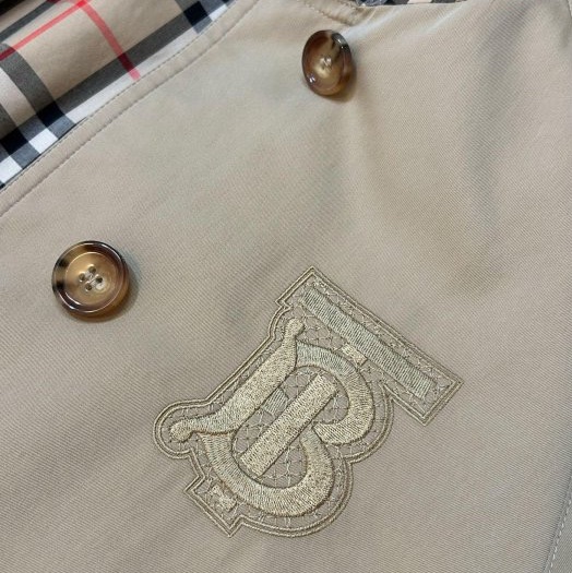 BURBERRY英國專屬標飾圖案輕便風衣UK2-6