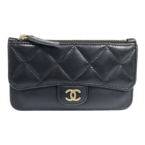 CHANEL 羊皮皮革Card Case金扣卡片套