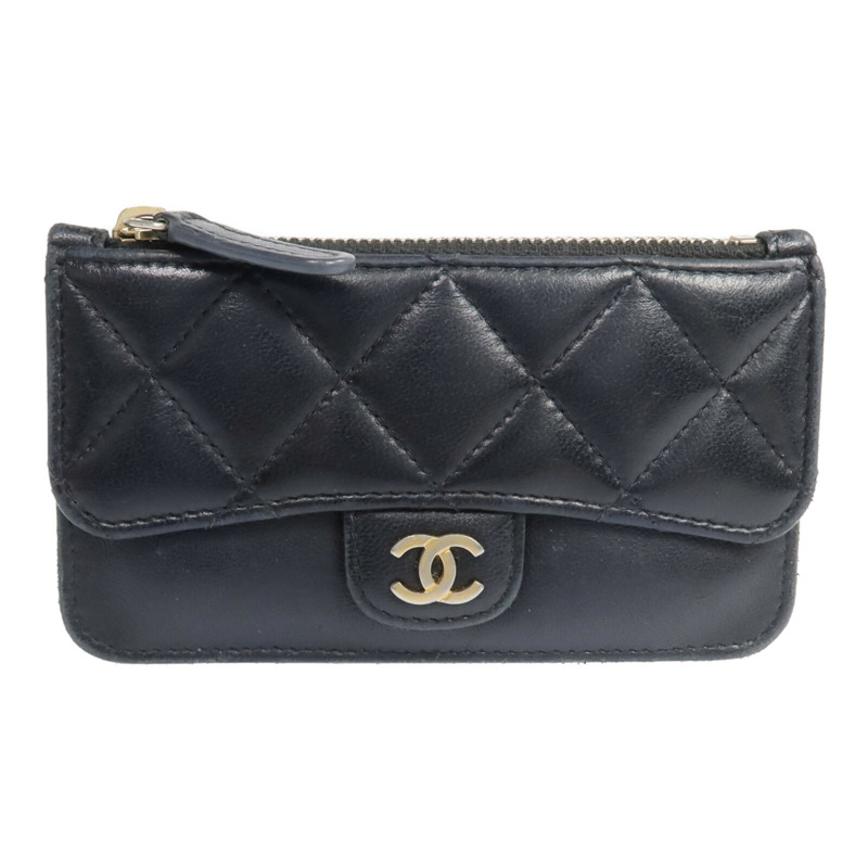 CHANEL 羊皮皮革Card Case金扣卡片套-0