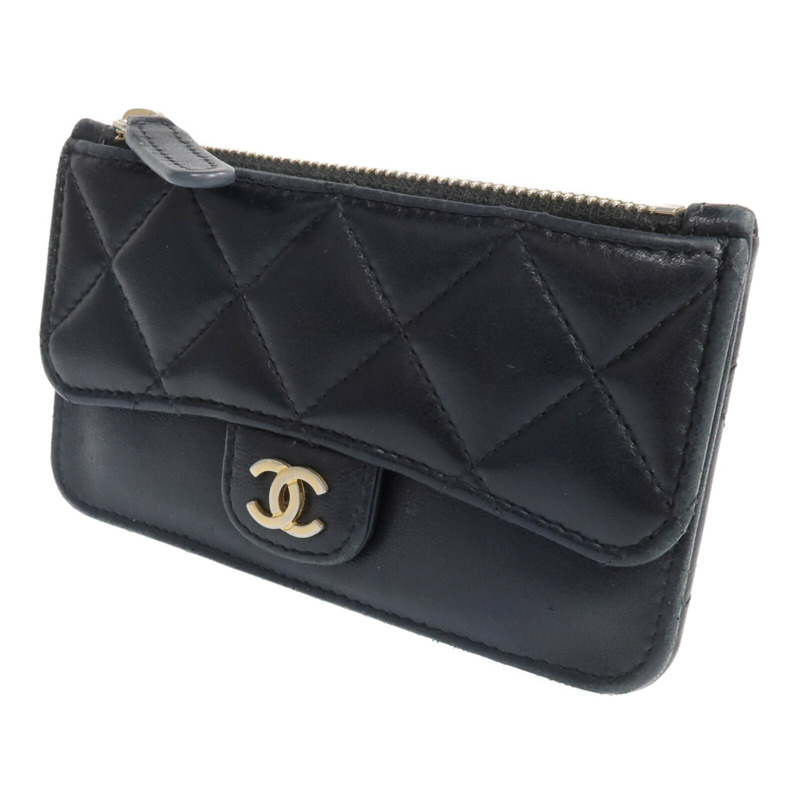 CHANEL 羊皮皮革Card Case金扣卡片套-2
