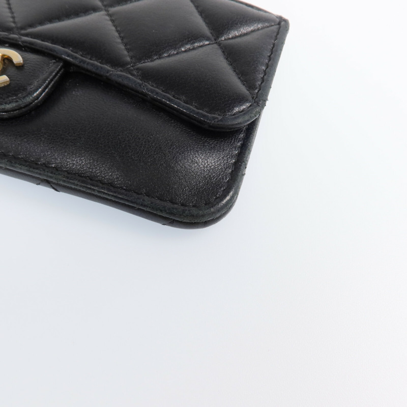CHANEL 羊皮皮革Card Case金扣卡片套-6